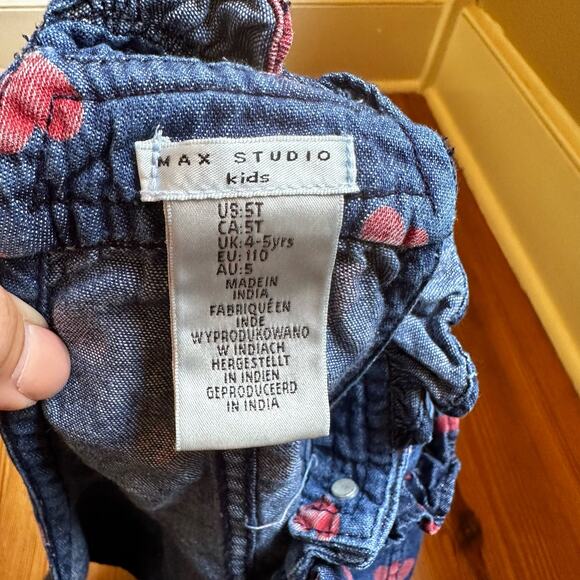 Max Studio heart ruffle jean skirt jumper SIZE 5T - Picture 3 of 5